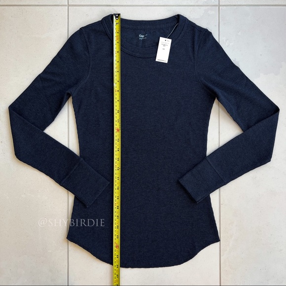 NWT GAP Thermal Crew / Waffle Long Sleeve T-Shirt - Picture 4 of 13